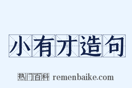 小有才造句是什么意思的图片